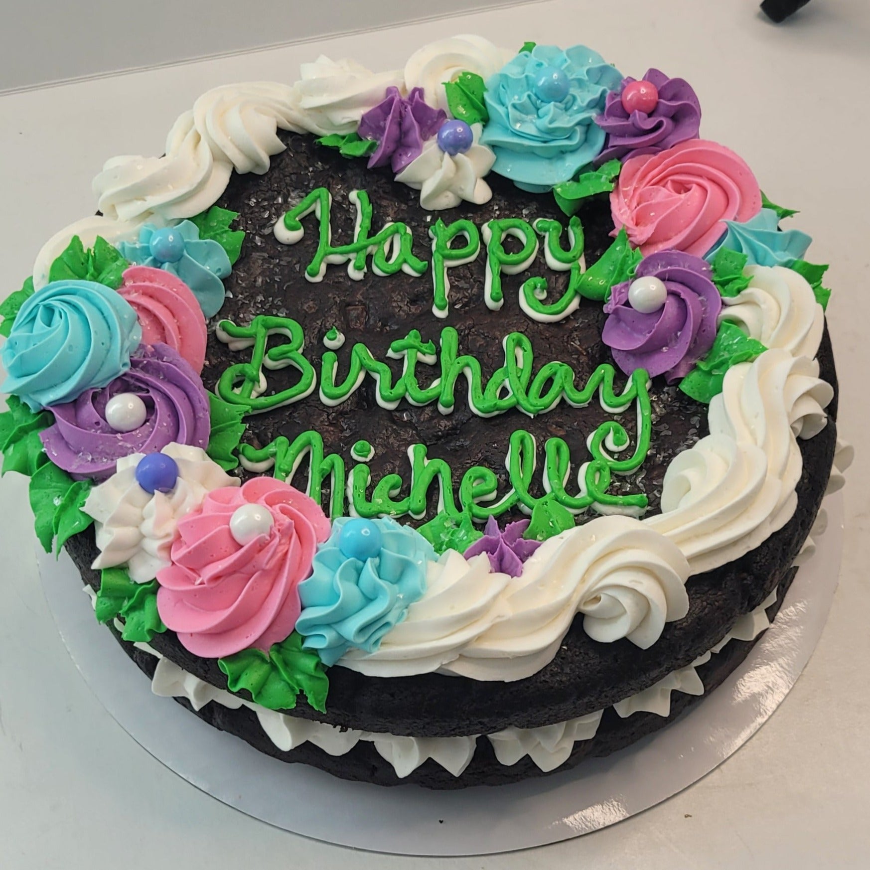 Double Chocolate Two-Layer Cookie Cake