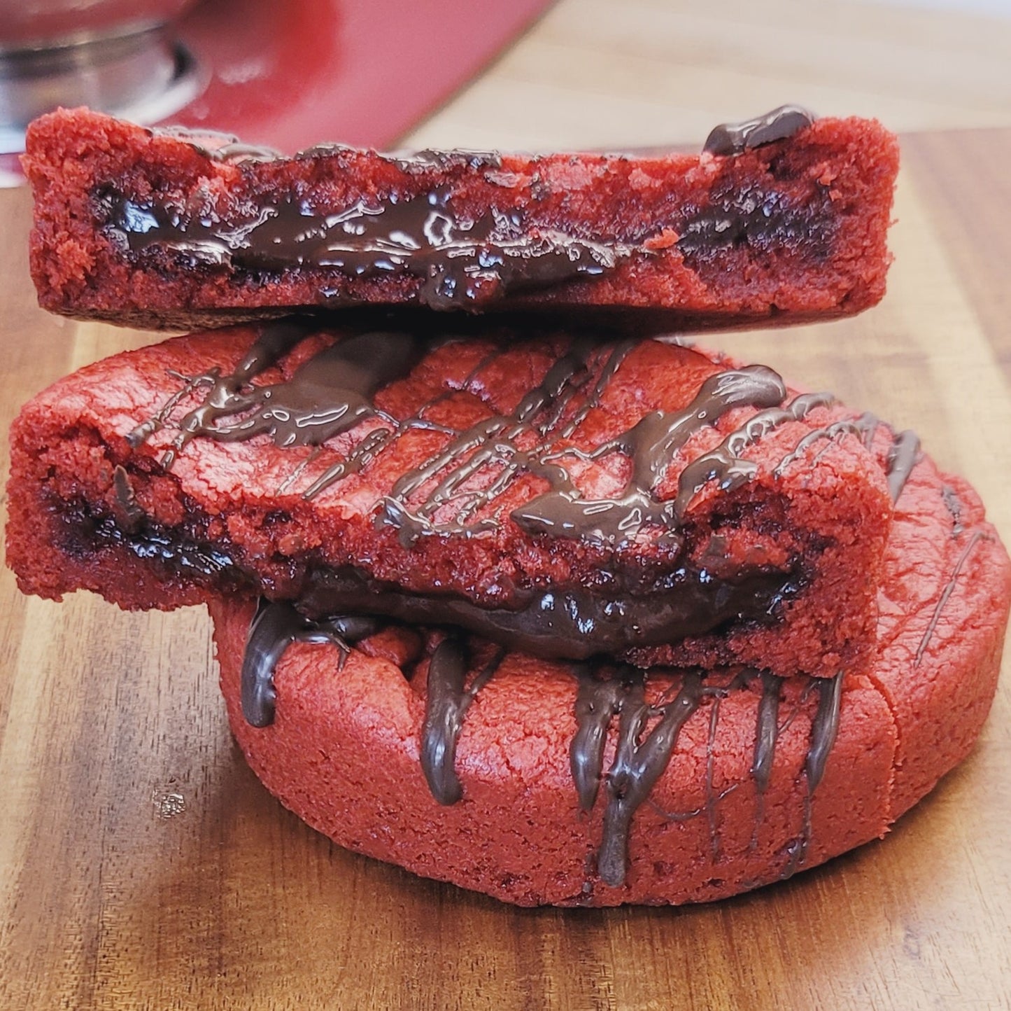 Strawberry Ganache Lava Cookie (Stuffed)