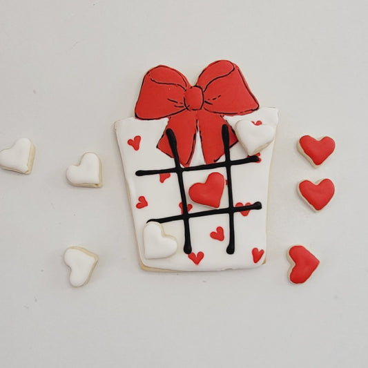Valentine Tic-Tac-Toe Sugar Cookie
