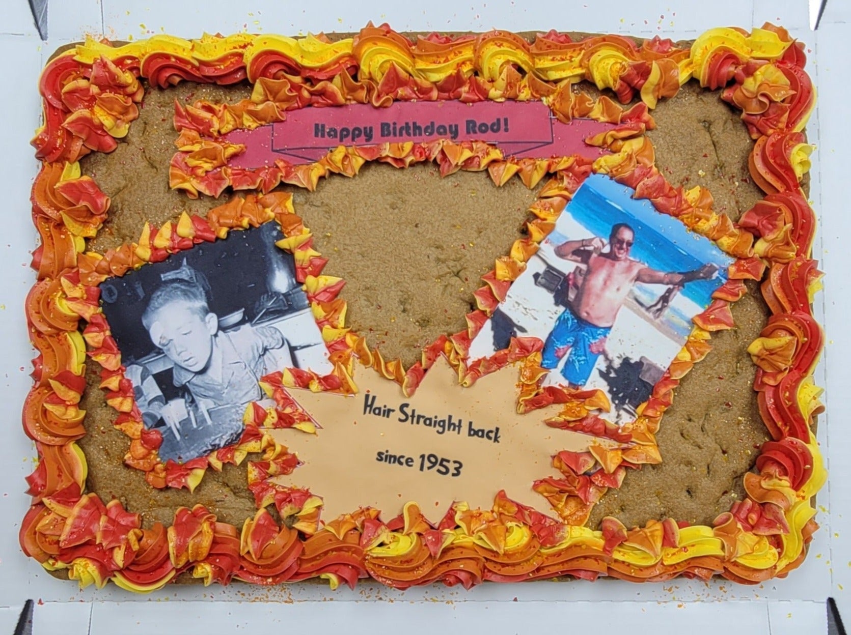 Half-Sheet Cookie Cake with Edible Images