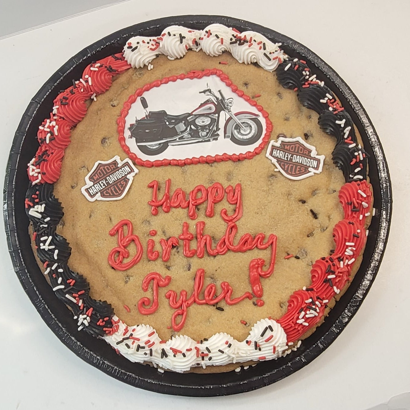Chocolate Chip Cookie Cake with Edible Images