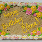 Half-Sheet Cookie Cake with yellow & pink Frosting