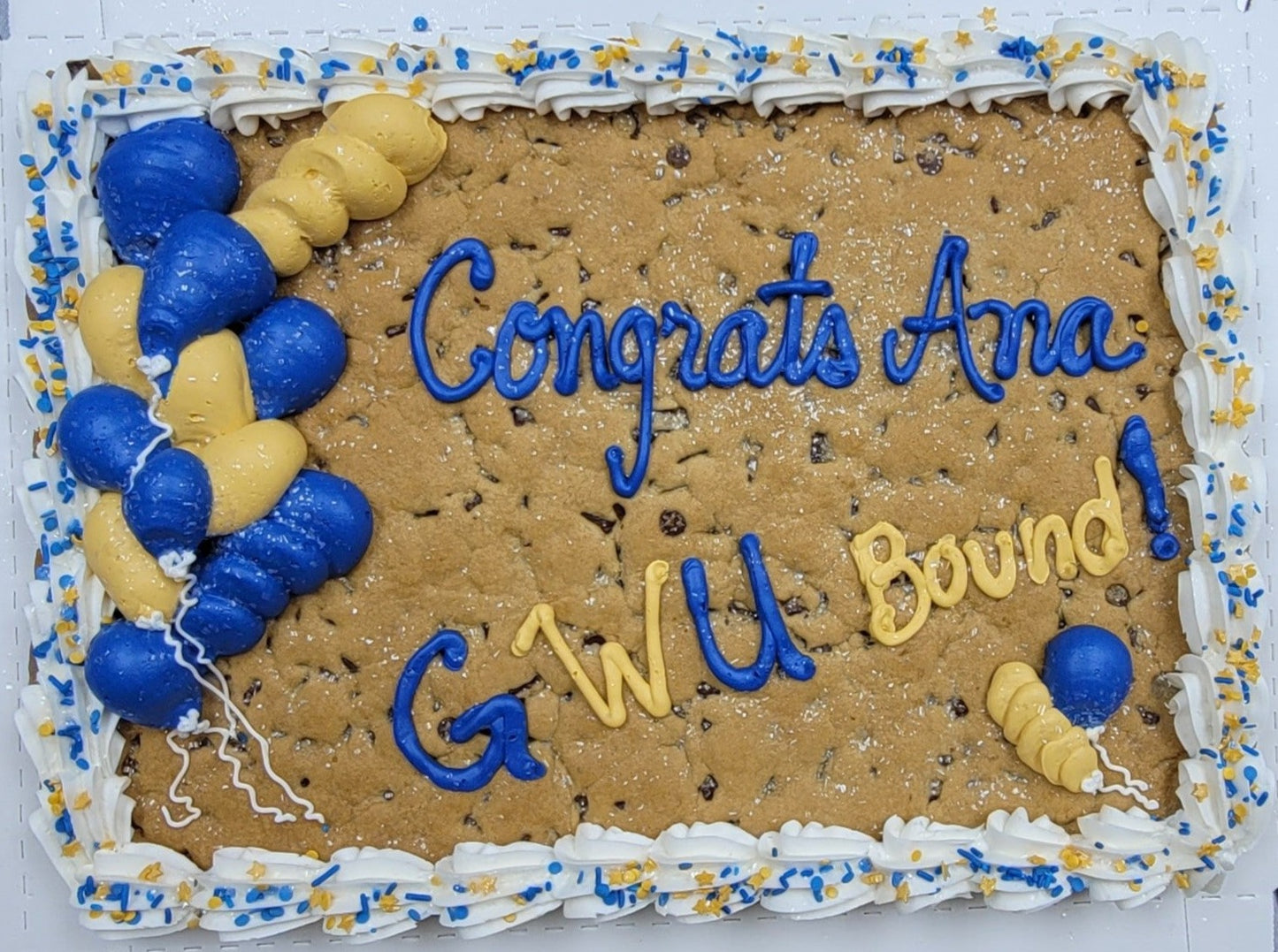 Half-Sheet Graduation Cookie Cake