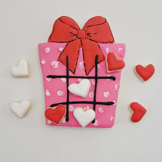 Valentine Tic-Tac-Toe Sugar Cookie
