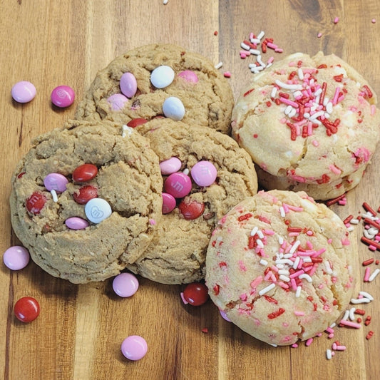 Valentine M & M and Cake Batter Cookies